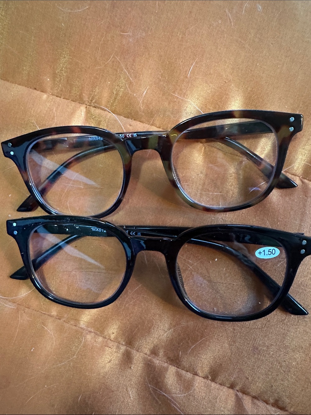 2 PAIR BIFOCAL READER GLASSES! 1.5 power. Cute ! Like new. BLUE BLOCKERS
